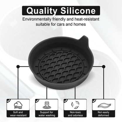 SINGARO Silicone Cup Holder Insert – 4 Pack, Black – Universal Non-Slip