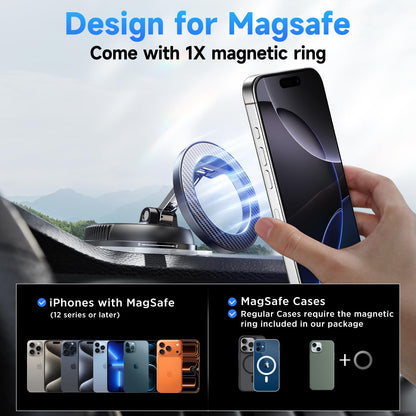 ANDERY Magnetic Car Phone Mount – 78+ lbs Suction, 360° Rotation – Carbon Fiber